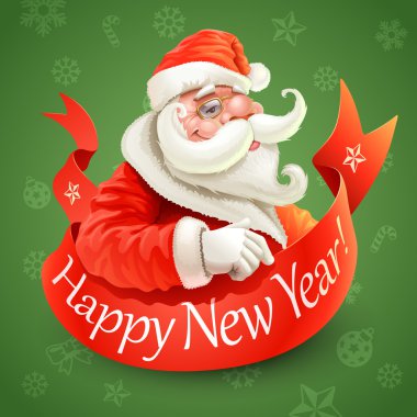 Noel Baba 'yla Noel kartı.