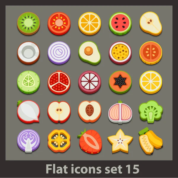 Vektör Icon set 15 düz