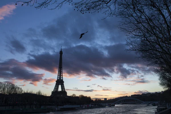 Eiffeltornet i paris på morgonen — Stockfoto