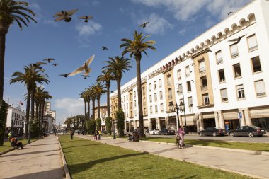 Rabat - 23 Şubat: mohammed v Caddesi üzerinde 23 Şubat 2013