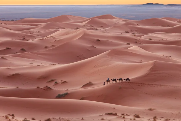 Husvagn i sahara öknen Marocko — Stockfoto