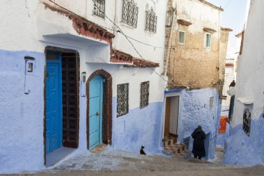 Mavi şehir: chefchaouen, morocco Medine Caddesi