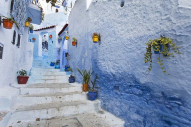 Mavi şehir: chefchaouen, morocco Medine Caddesi