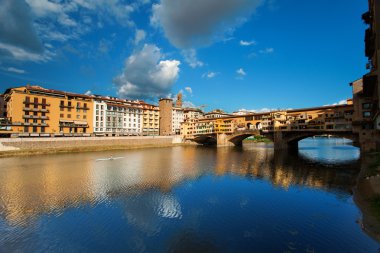 Floransa, İtalya, 19 Eylül: ponte vecchio arno Nehri üzerinde