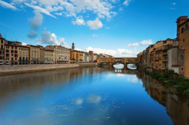 Florence, ITALY, SEPTEMBER 19: Ponte Vecchio over Arno River in clipart
