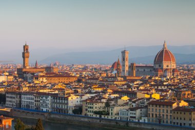 palazzo vecchio ve katedral santa Maria içinde altın gündoğumu