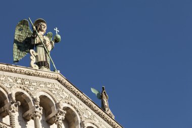 Cathedral st Martin, cephe kubbe duomo di lucca İtalya Toskana