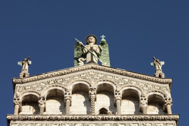 Cathedral st Martin, cephe kubbe duomo di lucca İtalya Toskana