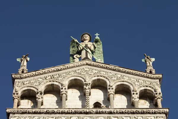 Cathedral st Martin, cephe kubbe duomo di lucca İtalya Toskana
