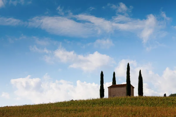 Paisagem no lado do país de Toscana, Itália — Fotografia de Stock