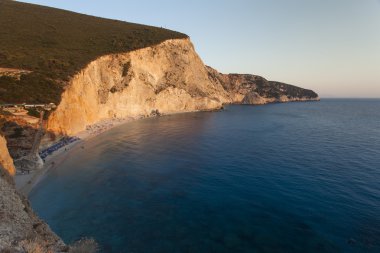 gün batımı, biri en ünlü porto katsiki kumsalda güzel 