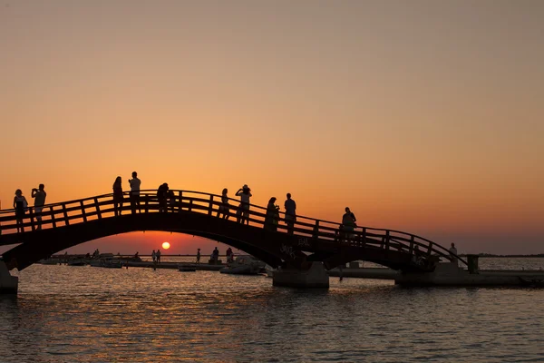 Bridge on the Ionian island of Lefkas Greece — Stock Photo, Image