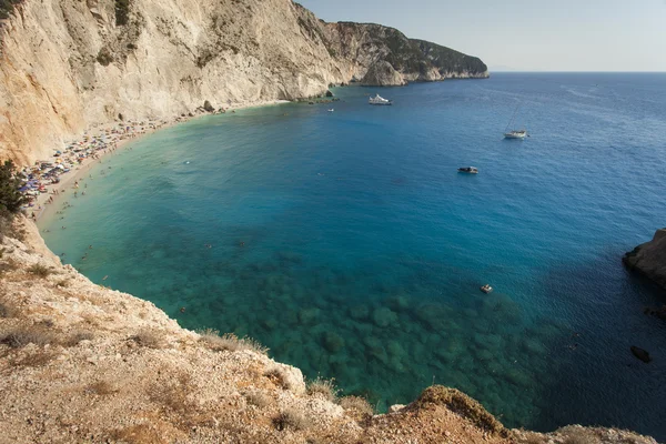 Beautiful Porto Katsiki beach panorama, one of the most famous b — Stock Photo, Image