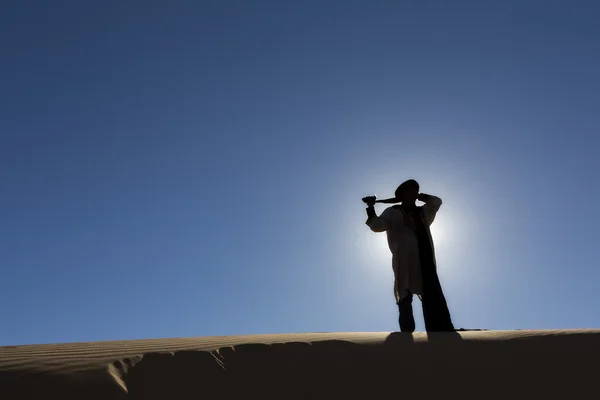 Silhouette of a berber — Stock Photo, Image