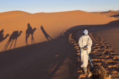 gidiş Çölde deve karavan