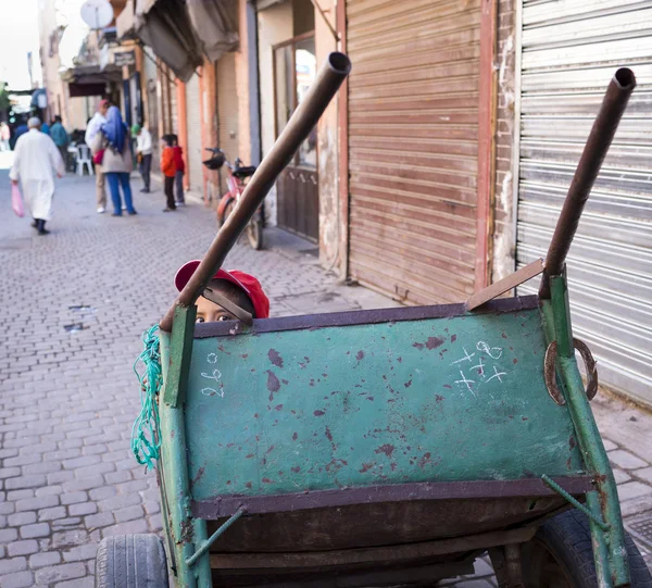 Documentary: Portrait of child muslim (of the nomadic people), M — Stock Photo, Image