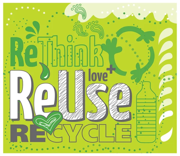 Reuse Green — Stock Vector