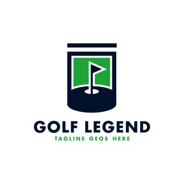 Golf sporu temsili logosu şirketinizi tasarlıyor.
