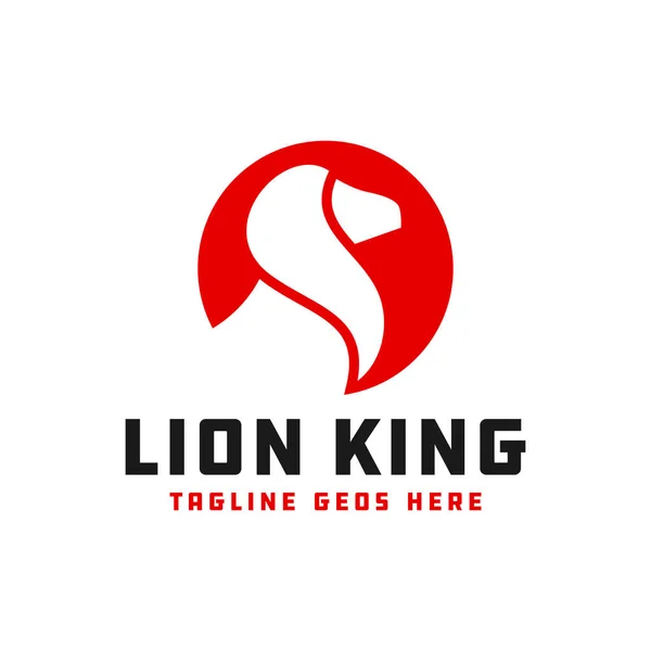Löwenkönig Inspiration Illustration Logo Entwerfen Sie Ihr Unternehmen — Stockvektor