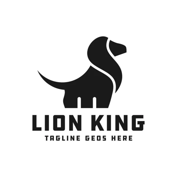 Lion Roi Inspiration Illustration Logo Design Votre Entreprise — Image vectorielle