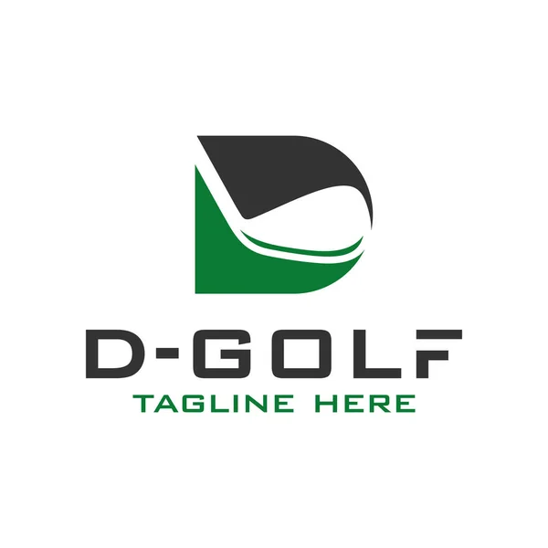 Golf Sport Inspiration Illustration Logo Design Mit Buchstabe — Stockvektor