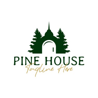 Pine House İlham İllüstrasyon Logosu Şirketinizi tasarladı