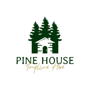 Pine House İlham İllüstrasyon Logosu Şirketinizi tasarladı