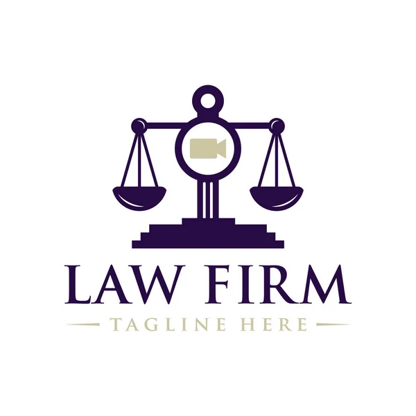 Servicio Investigación Legal Ilustración Diseño Logotipos Empresa — Vector de stock