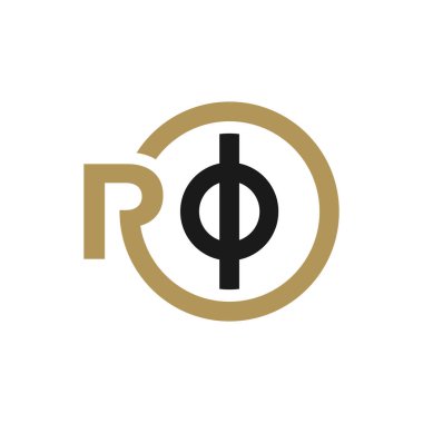 bankacılık işi illüstrasyon logosu dizaynı RO harfiyle
