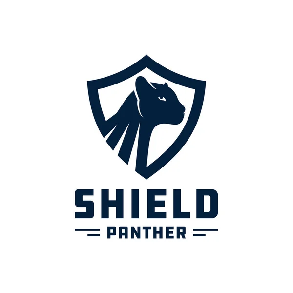 Panther Animal Shield Illustration Logo Design Your Company — Stock Vector