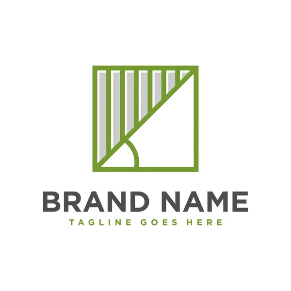 Design Logotipo Ilustração Ângulo Graus Sua Empresa — Vetor de Stock