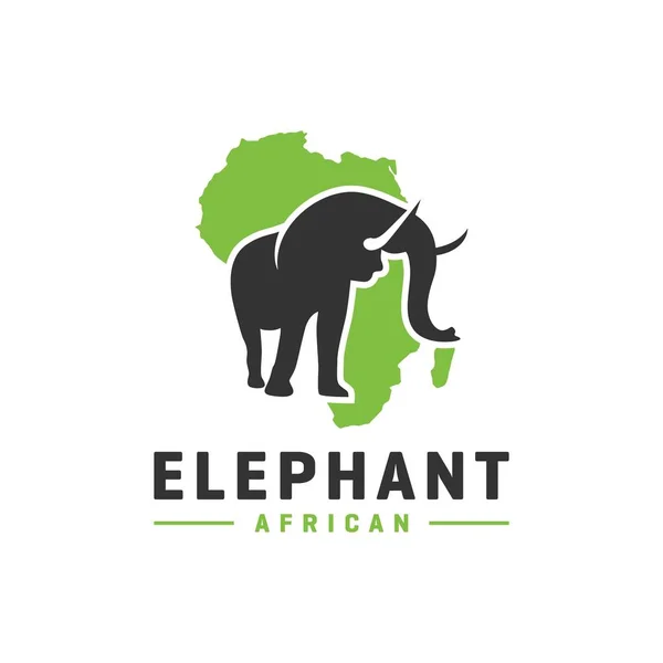 African Elephant Illustration Logo Design Your Company — Stockvektor