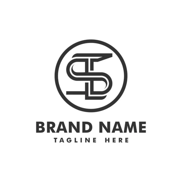 Monogram Logo Design Initial Tsl — Vector de stock