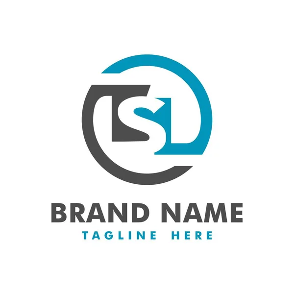 Monogram Logo Design Initial Tsl — Image vectorielle