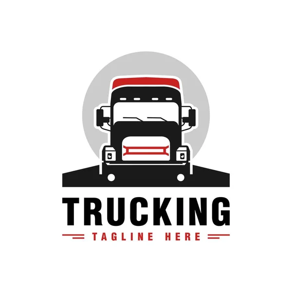 Logistics Transport Truck Vector Logo Design — Stock Vector