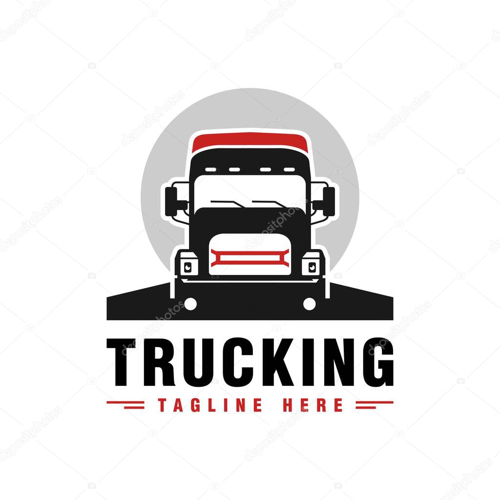 Logistics transport truck vector logo design