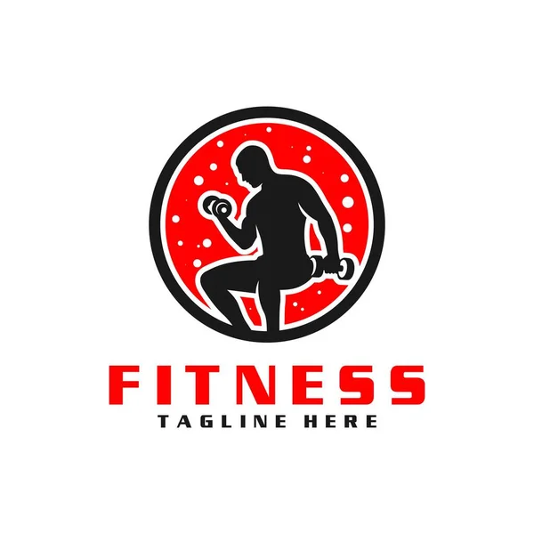 Fitness Sport Illustration Logotyp Design Ditt Företag — Stock vektor