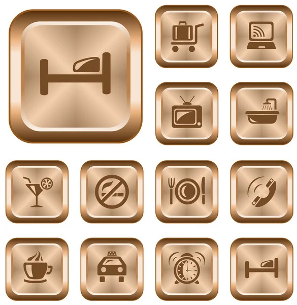 Hotel buttons — Stock Vector