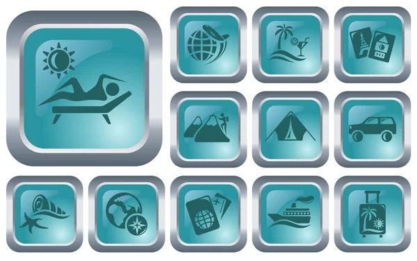 Vacations buttons — Stockvector