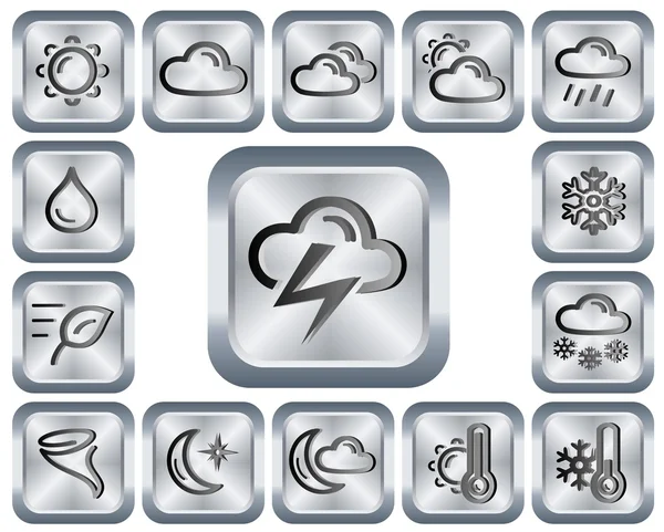 Weather buttons — Stock Vector