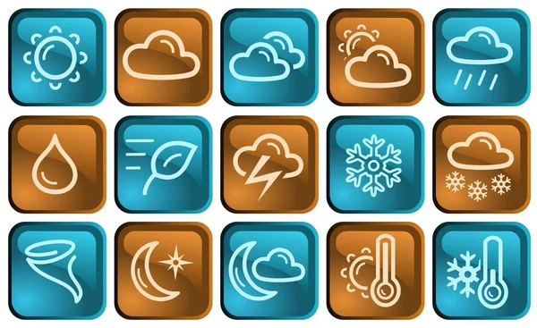 Weather buttons — Stock Vector