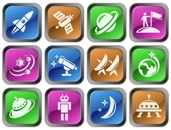 Space buttons — Stock Vector