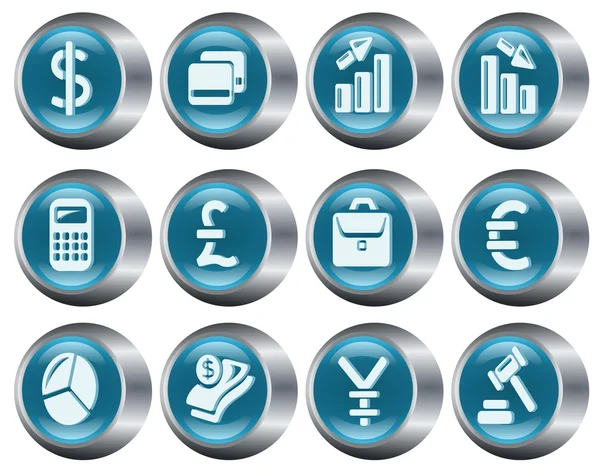 Finance buttons — Stock Vector