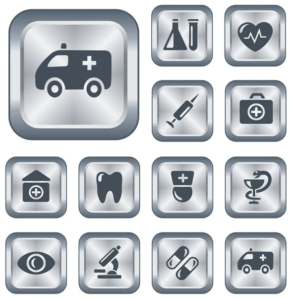 Medical buttons — Stock Vector