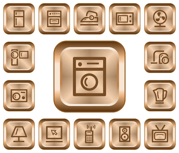 Botones electrónicos domésticos — Archivo Imágenes Vectoriales