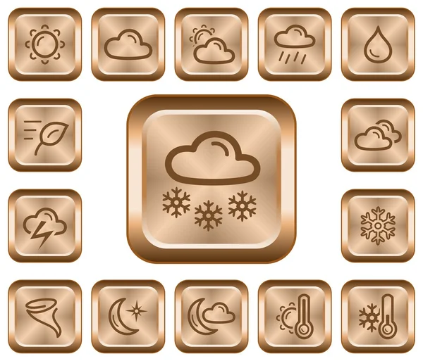 Weather buttons — Stock Vector