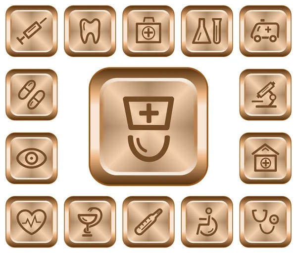 Медицинские кнопки — стоковый вектор