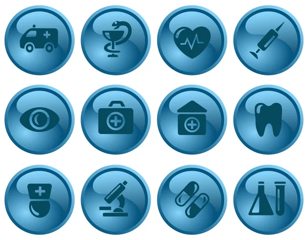 Medical buttons — Stock Vector