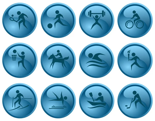 Sport buttons — Stock Vector