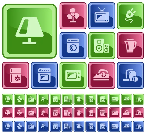 Home-elektronica knoppen — Stockvector